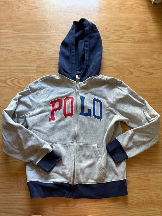 Polo Ralph Lauren Other - Boys Ralph Lauren Polo zip-up jacket USA casual cotton preppy logo navy grey